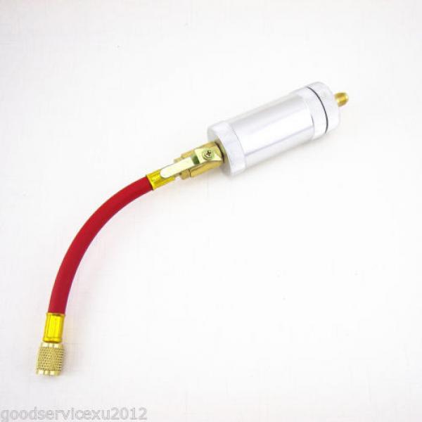 Aluminum&amp;Plastic R134a R12 R22 Car Liquid Oil Cylinder injector Filler Tube Tool #3 image