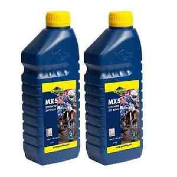 2 X 1 LITRE PUTOLINE MX5 TWO STROKE OIL synthetic  LITRE pre mix &amp; injector #1 image