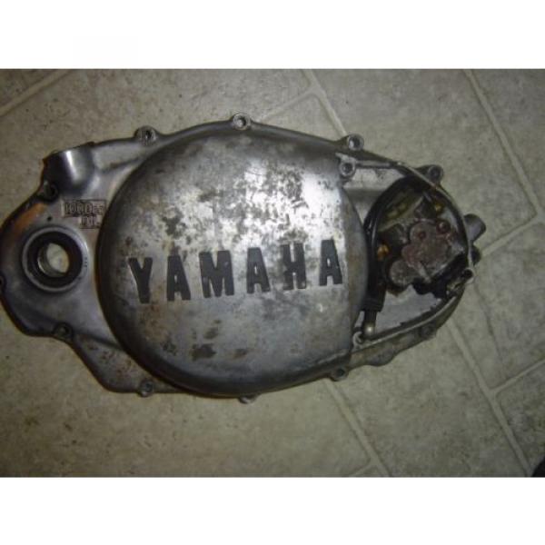 1974 YAMAHA DT250 CLUTCH COVER WITH OIL INJECTOR PUMP #1 image