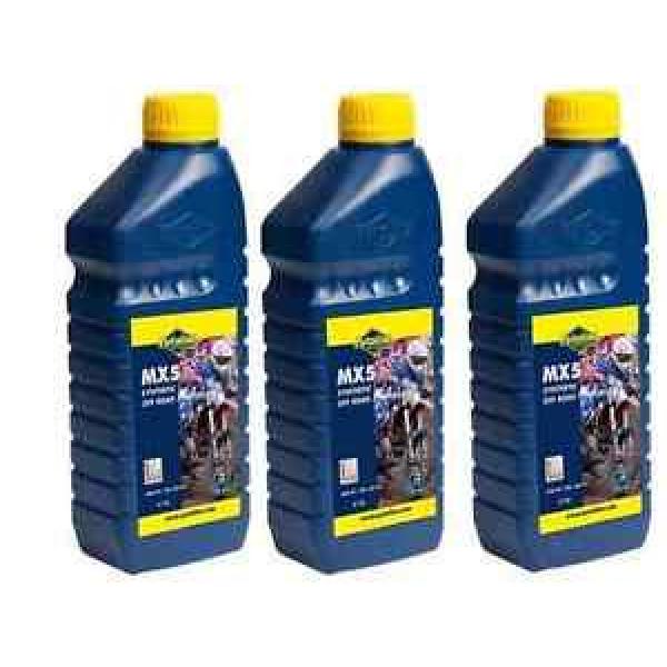 3 X 1 LITRE PUTOLINE MX5 TWO STROKE OIL synthetic  LITRE pre mix &amp; injector #1 image