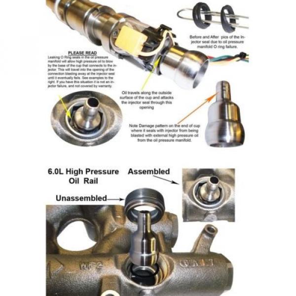 03-10 Ford 6.0L Powerstroke Oil Rail Injector Port High Pressure Oil Leak Fix #2 image