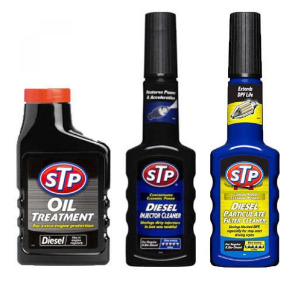 STP 3 PACK DIESEL OIL TREATMENT + FUEL INJECTOR + DPF PARTICULATE FILTER CLEANER #1 image