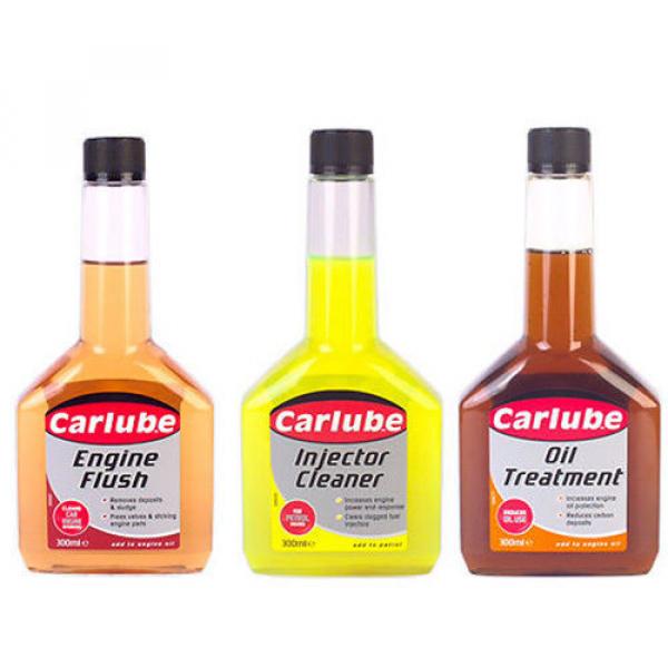 CARLUBE 3 Pack ENGINE FLUSH + PETROL FUEL INJECTOR CLEANER + OIL TREATMENT #1 image