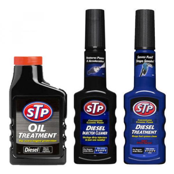 STP 3 PACK DIESEL OIL TREATMENT + INJECTOR CLEANER + FUEL TREATMENT ADDITIVE #1 image