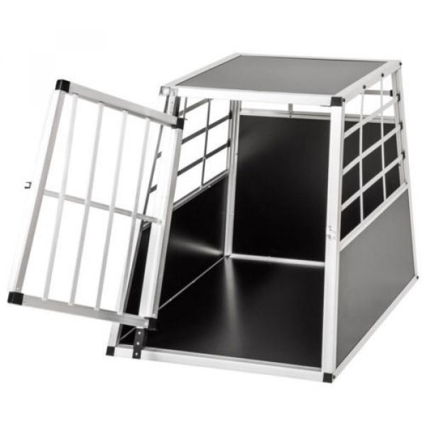Large Aluminium Dog Pet Cage Transport Crate Car Travel Carrier Box Pet Kennel #2 image