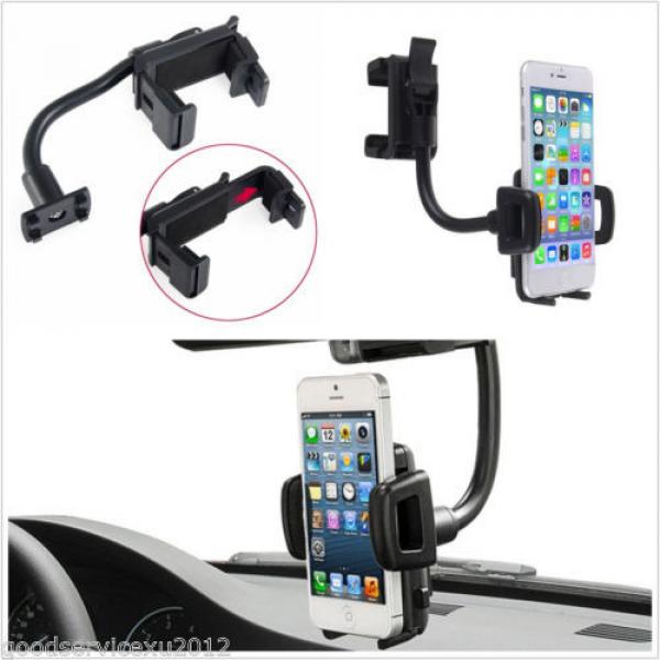 360° Car Autos Portable Rear View Mirror Cellphone Holder Bracket Stand Support #1 image