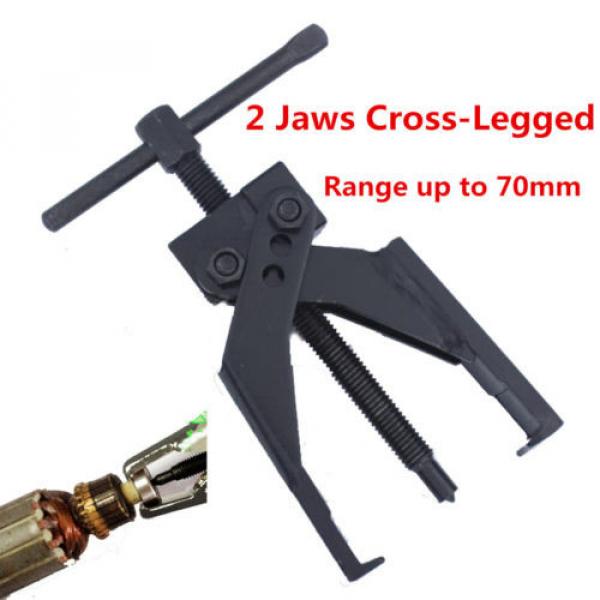 2   Jaws Cross-Legged Chrome Steel Gear Bearing Puller Extractor Tool Up to 70mm #1 image