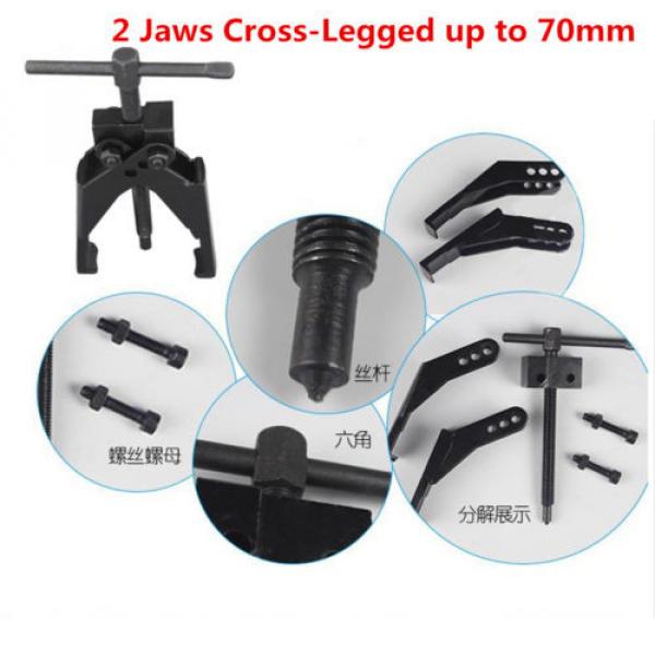 2-Jaw   Cross-Legged Chrome steel Gear Puller Up to 70mm Bearing Extractor Puller #1 image