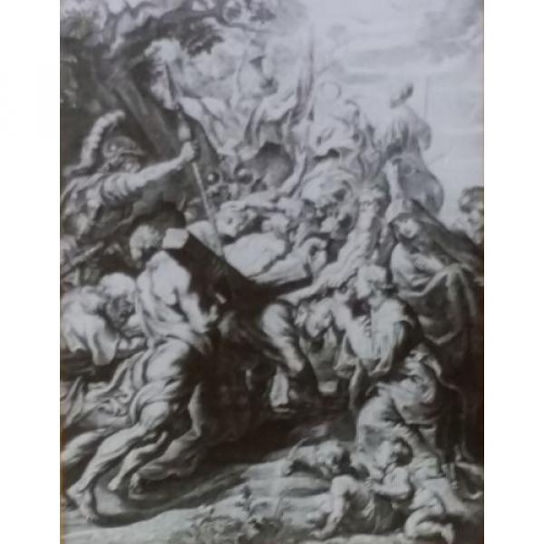Bearing   the Cross, Rubens, Engraving by P. Pontius, Magic Lantern Glass Slide #1 image