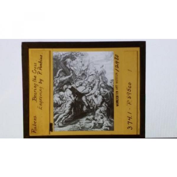 Bearing   the Cross, Rubens, Engraving by P. Pontius, Magic Lantern Glass Slide #2 image