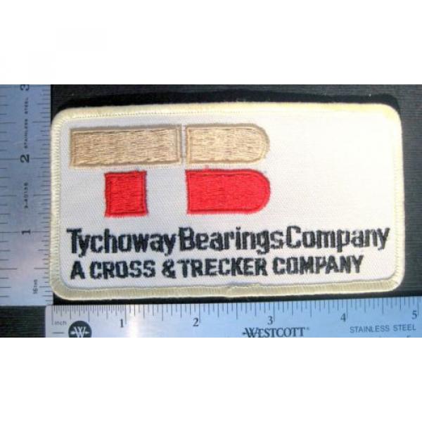 TYCHOWAY   BEARINGS SEW ON PATCH CROSS TRECKER COMPANY ADVERTISING 5&#034; x 2 1/2&#034; #1 image
