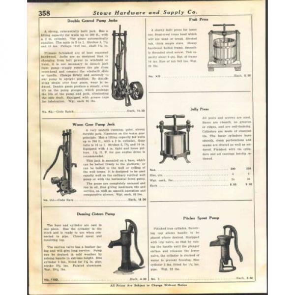 1930   AD Bevan Roller Bearing Water Well Pump Jack Red Cross Fruit Apple Press #2 image