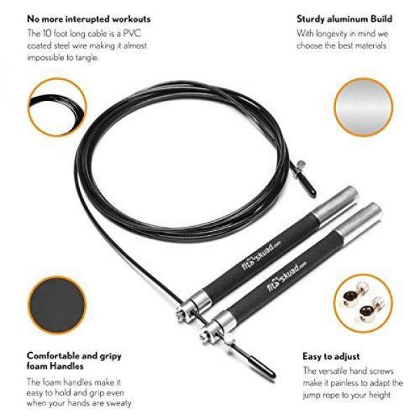 Skipping   Rope Ideal for Cross Training - Features Ball-bearing System and 6 #4 image