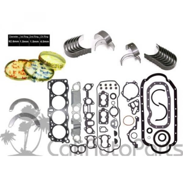 Honda   Isuzu 2.6 4ZE1 SOHC Full Set Rings Main Rod Engine Bearings *RE-RING Kit* #1 image