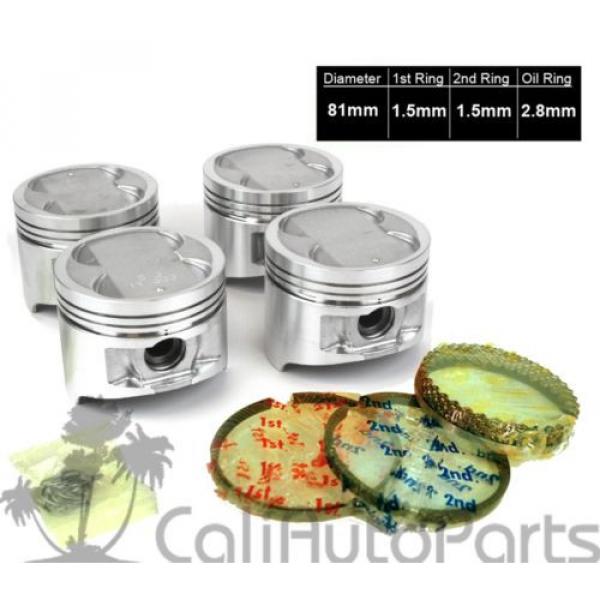 88-89   Toyota Corolla GTS MR2 1.6 DOHC 4AGEC Pistons with Rings &amp; Engine Bearings #2 image