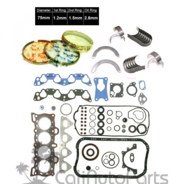 88-91   Honda Civic Si CRX Si 1.6L D16A6 FULL SET + RINGS MAIN ROD ENGINE BEARINGS #1 image