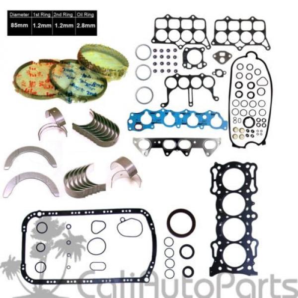 94-97   Honda Accord DX LX Isuzu 2.2 16V SOHC F22B2 F22B6 Gaskets Rings &amp; Bearings #1 image