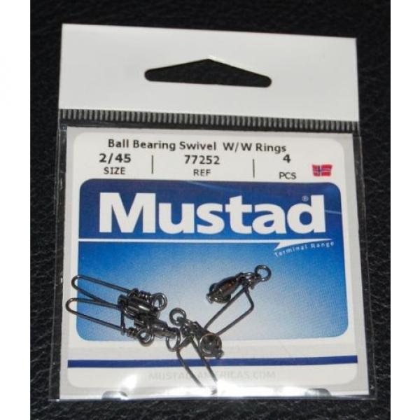Mustad   77252-2/45 Ball Bearing Swivel Welded Rings and Cross Lock Snap 45lb #1 image