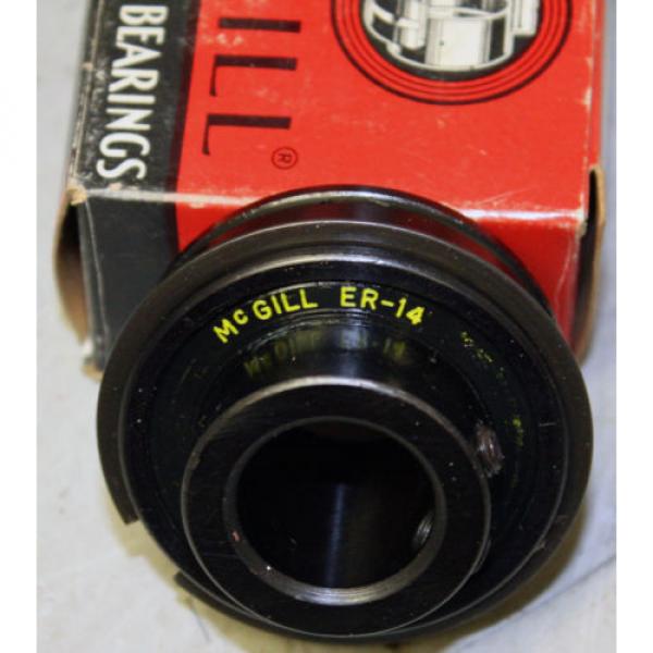 McGill ER14 7/8&#034; Sealed Bearing Insert 2&#034; OD 1 3/8&#034; D 2x Set Screw W/ Snap Ring #3 image