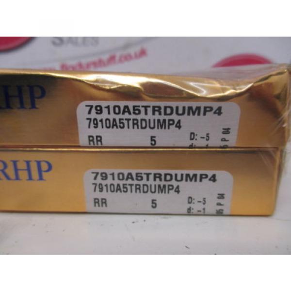 RHP   660TQO855-1   7910A5TRDUMP4 Super Precision Bearing - Pair - New In Sealed Box Industrial Plain Bearings #2 image