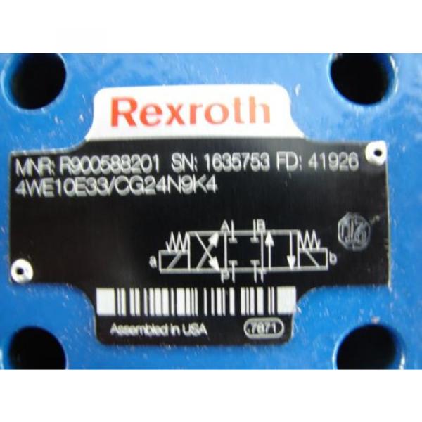 NEW REXROTH R900588201 4WE10E33/CG24N9K4 DIRECTIONAL  HYDRAULIC VALVE #3 image