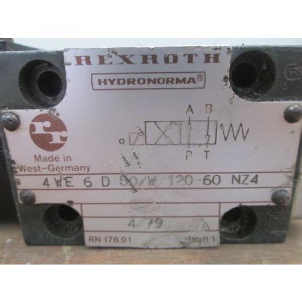 Rexroth Hydronorma Valve 4WE 6 D 50/W 120-60 NZ4 #2 image