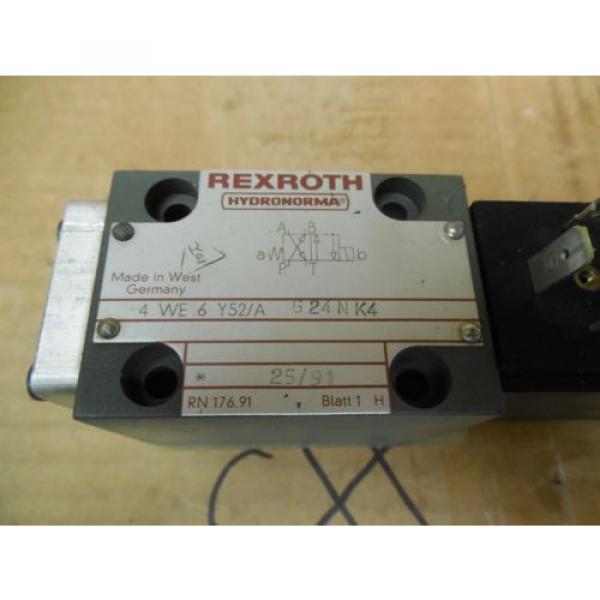 Rexroth Hydranorma Hydraulic Valve 4WE6Y52/AG24NK3 24 VDC New #2 image