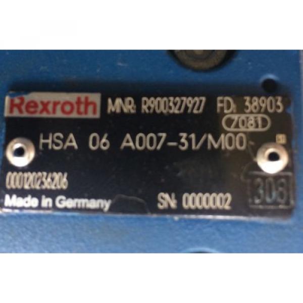 REXROTH HYDRAULIC CONTROL VALVE / GEAR HSA-06-A007-31 , 7081 MNR R 900327927 NEW #3 image