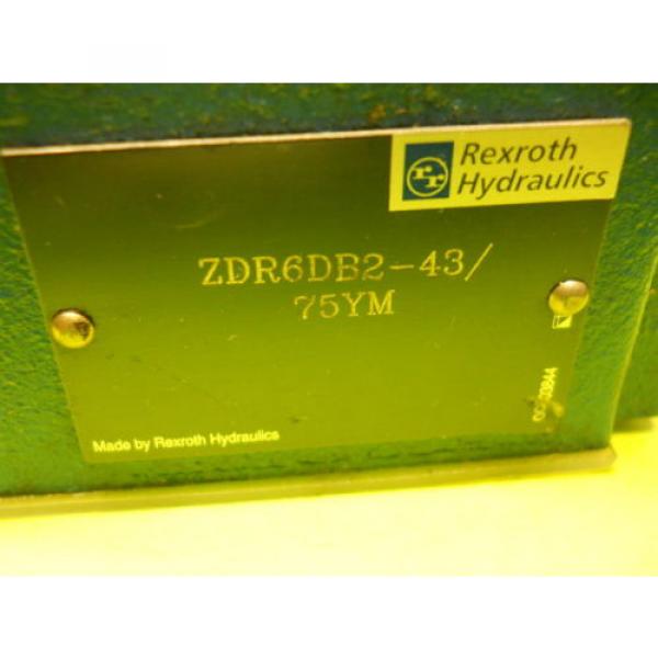 REXROTH ZDR6DB2-43/75YM PRESSURE REDUCING HYDRAULIC VALVE NEW NO BOX #2 image