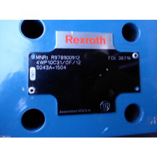 NEW REXROTH DIRECTIONAL CONTROL VALVE R978900912 # 4WP10C31/0F/12S043A-1504 #3 image