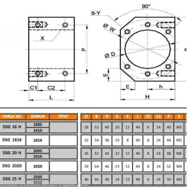 1 110TDO200-3    CNC ball nut housing bracket mount RM1605 RM1610 RM1604 Ball screw Flange nut Roller Bearing #2 image