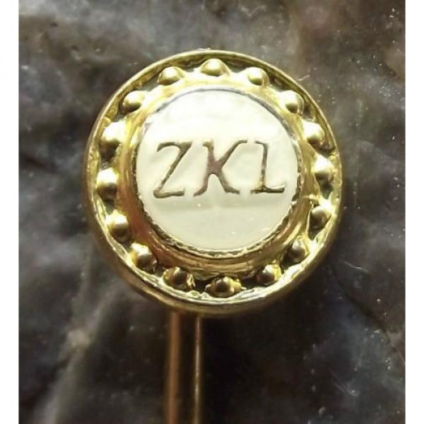 ZKL Ball Bearing Company of Czechoslovakia Race &amp; Cage Advertising Pin Badge #1 image