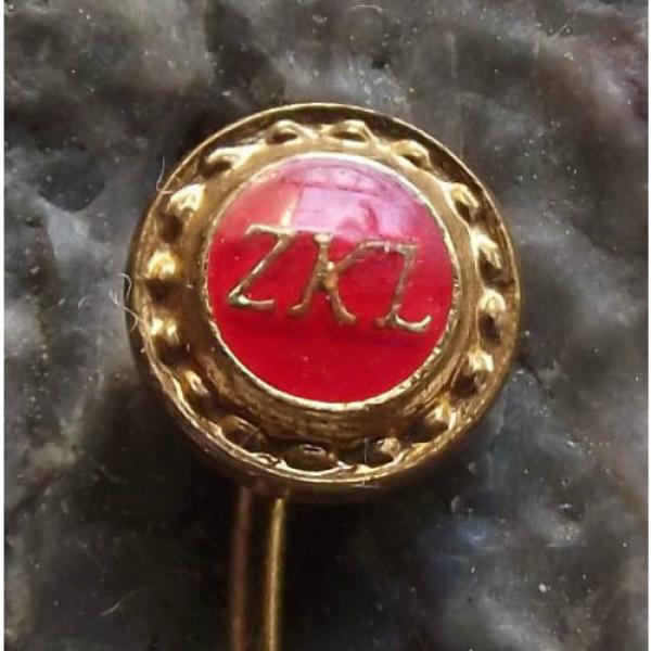 ZKL Ball Bearing Company of Czechoslovakia Race &amp; Cage Advertising Pin Badge #3 image