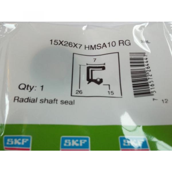 Oil Seal SKF 15x26x7mm Double Lip R23/TC #2 image