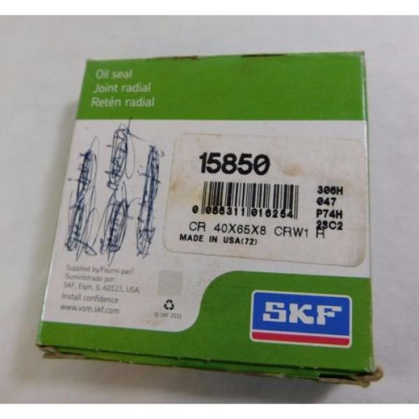 SKF Nitrile Oil Seal, 40mm x 65mm x 8mm, 15850, 3103LJQ2 #4 image