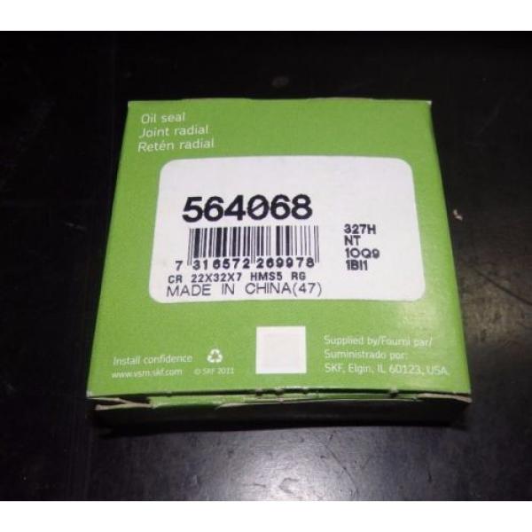 SKF Nitrile Oil Seal, QTY 1, 22mm x 32mm x 7mm, 564068 |8822eJO2 #5 image