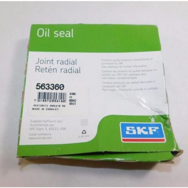 SKF Nitrile Oil Seal, 85mm x 120mm x 12mm, 563360, 2516LJQ1 #5 image
