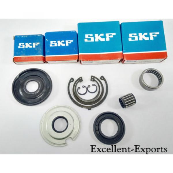 Vespa Bajaj VBB VLB Sprint Engine SKF Bearing 3 Oil Seal and Circlip kit V1579 #4 image