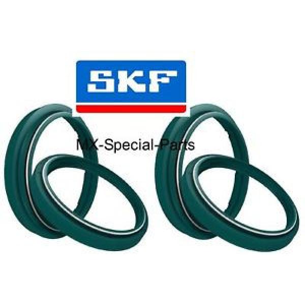 2x SKF WP 43 Gabel Staubkappen Simmerringe KTM SX 85 SX85  fork dust + oil seals #1 image